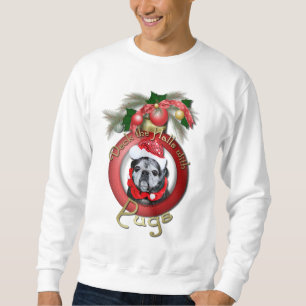 Jul - pryda korridorerna - mops - ängel sweatshirt