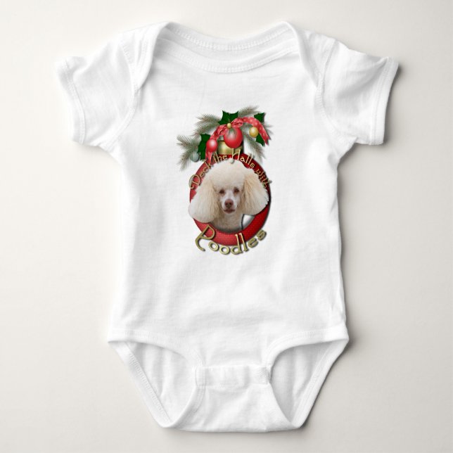 Jul - pryda korridorerna - pudlar - vit tee shirt (Framsida)