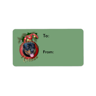 Jul - pryda korridorerna - Rotties - Harley Adressetikett