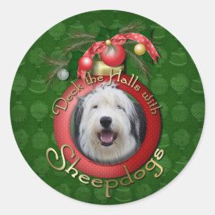Jul - pryda korridorerna - Sheepdogs Runt Klistermärke