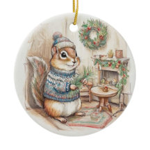 Jul Prydnad för Chipmunk Vilda Djur