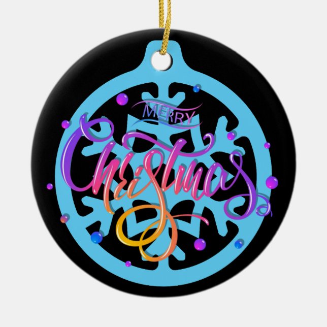 Jul, prydnadsföremål Jul boll 13 Black BG Julgransprydnad Keramik (Framsidan)