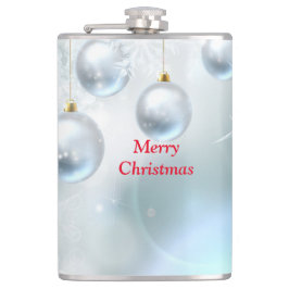 jul-prydnadsföremål och snöflingor fickplunta