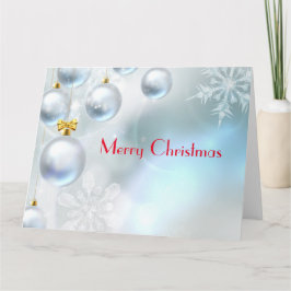 jul-prydnadsföremål och snöflingor kort