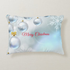 jul-prydnadsföremål och snöflingor prydnadskudde