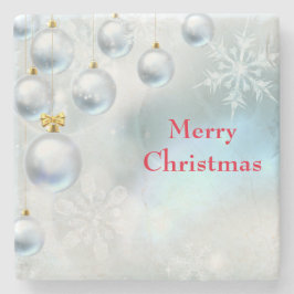 jul-prydnadsföremål och snöflingor stenunderlägg