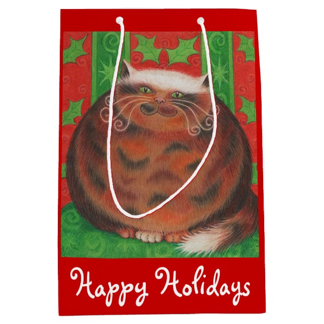 Jul Pud Glad helg presentsäck röd (Framsidan)