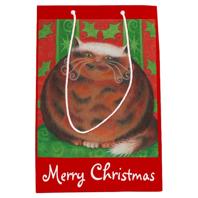 Jul Pud God jul presentsäck röd (Framsidan)