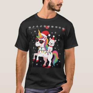 Jul Pudel Enhörning Solglasögon Poodles T-Shirt
