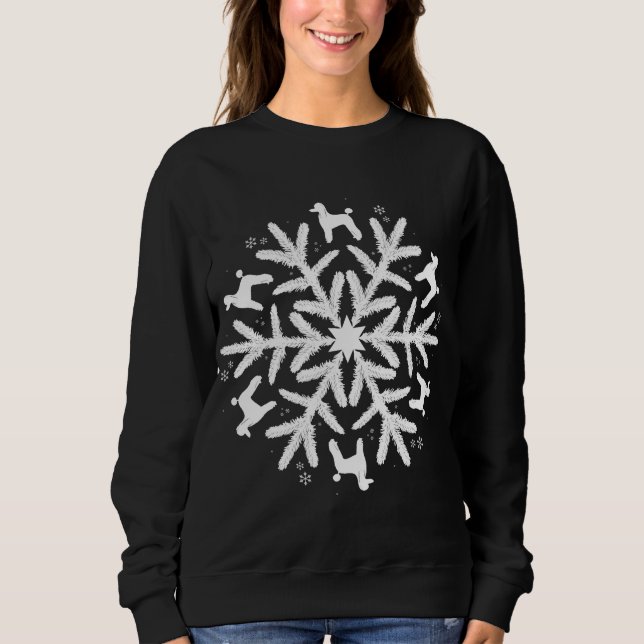 Jul Pudel Gift Snowflake Pudel T Shirt (Framsida)