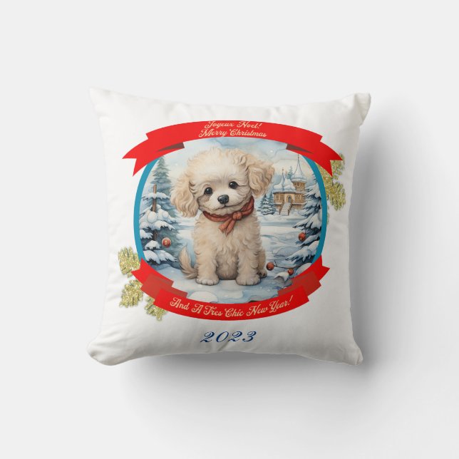 Jul Pudel Hund Kudde (Framsida)