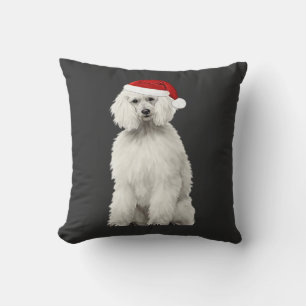 Jul Pudel Julgran Hund Valp Akvarell Kudde