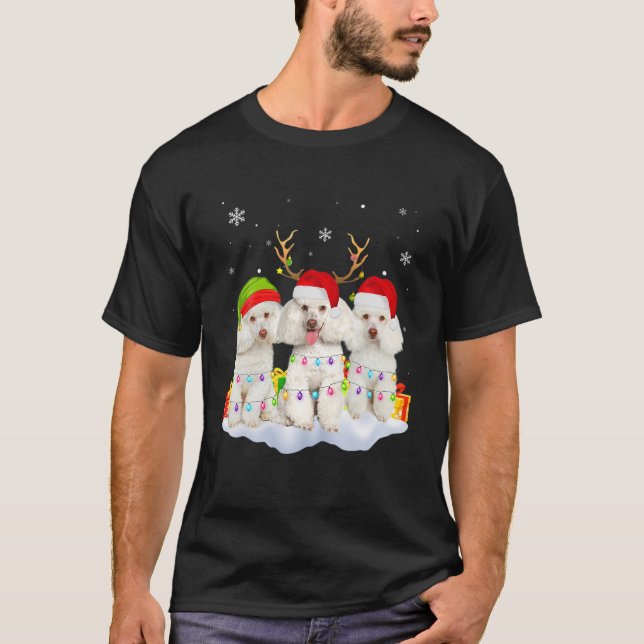 Jul Pudel Pajama Pudel - Hund Poodl T Shirt (Framsida)