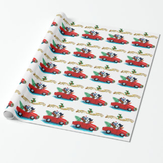 Jul Pudel Vintage bil Presentpapper