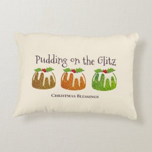 Jul   PUDING ON GLITZ   Festive Cream Prydnadskudde