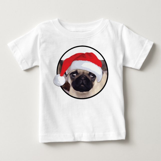 Jul Pug - Baby Bra Jersey T-Shirt (Framsida)