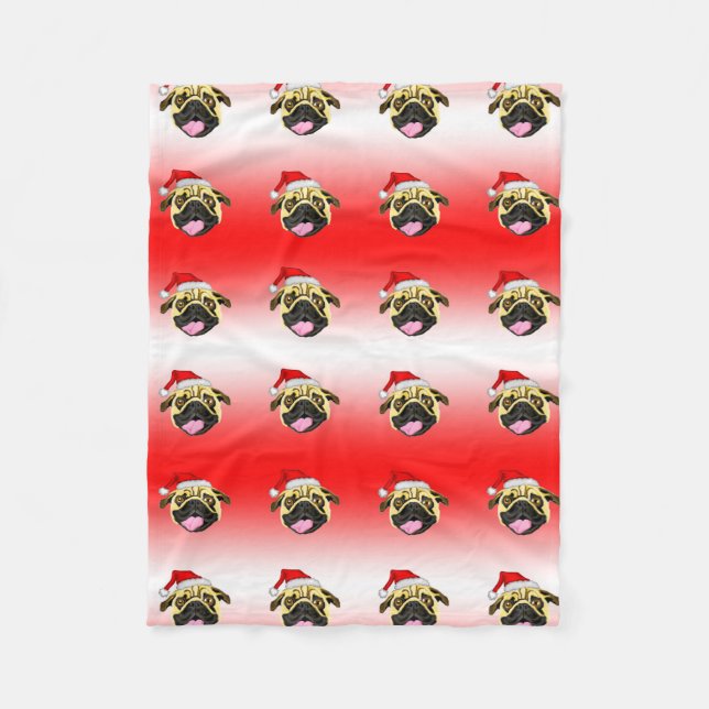 Jul Pug Flanellfilt Fleecefilt (Framsidan)