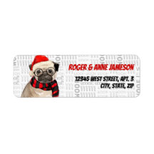 Jul Pug Hund älskare Adress