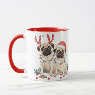 Jul Pug Hundar Mugg