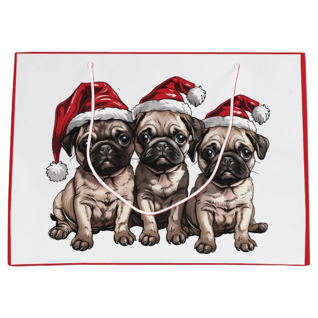 Jul Pug Hundar Santa (Framsidan)