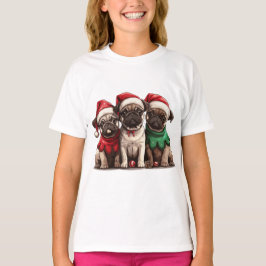 Jul Pug Hundar T Shirt