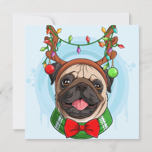 Jul Pug Julkort (Framsida)