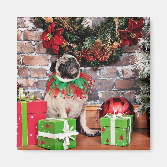 Jul - Pug - Lily Lou Magnet (Framsidan)