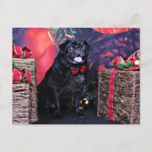 Jul - Pug - Little Moe Helg Vykort