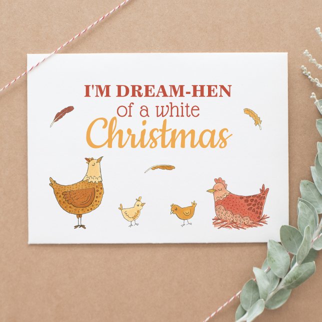 Jul Pun Chickens Helgdag Postkort Helg Vykort (Skapare uppladdad)