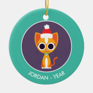 Jul Purrl katten Julgransprydnad Keramik
