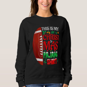 Jul Pyjamas Santa Hatt USA Amerikansk Fotboll S T Shirt