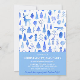 Jul Pyjamasparty Inbjudan Vacker Akvarell