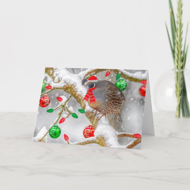 Jul Quail Helgkort (Framsida)