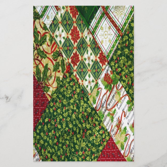 Jul - Quilt-bakgrund Brevpapper (Framsida)