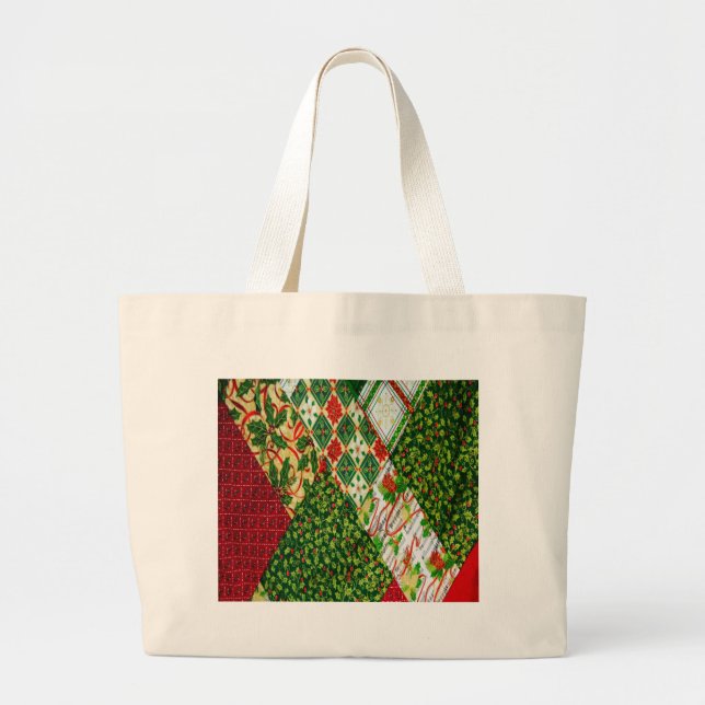 Jul - Quilt-bakgrund Jumbo Tygkasse (Framsidan)