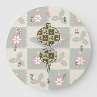 Jul Quilt Clock Stor Klocka