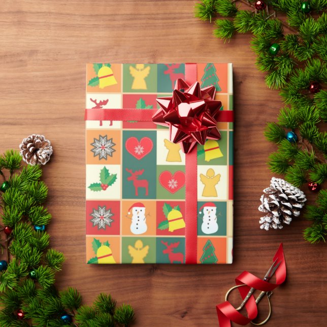 Jul Quilt Mönster Presentpapper (Julgåva)