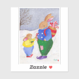 Jul Rabbit Sticker Klistermärken