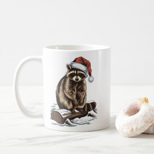 Jul Raccoon Kaffemugg (Med munk)