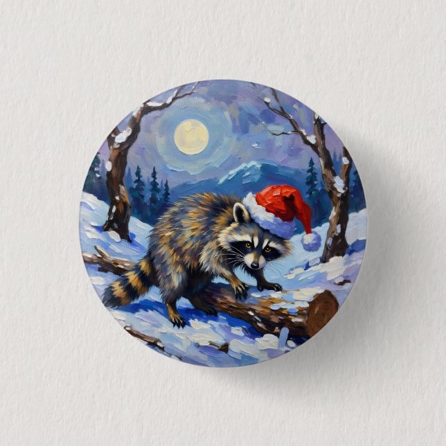 Jul Raccoon Knapp (Framsida)