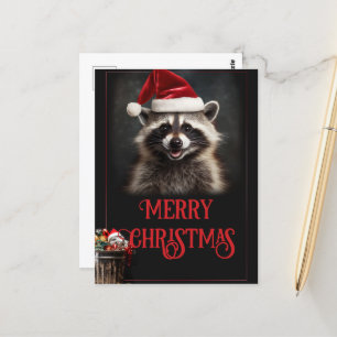 Jul Raccoon Vykort