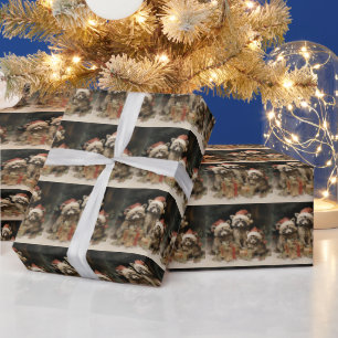 Jul Racoons Wearing Santa Hats Presentpapper