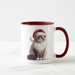 Jul Ragdoll-katt, Julafton Santa Ragdoll-kattunge Mugg