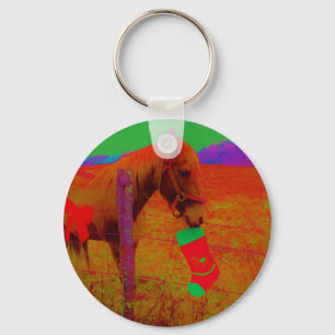 Jul Rainbow Horse Nyckelring