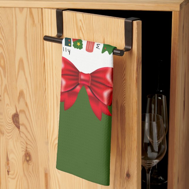 Jul Rainbow Låt det snöa Kökshandduk (Thirds Fold)