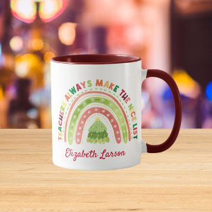 Jul Rainbow Teacher Apprecisions Maroon Mugg