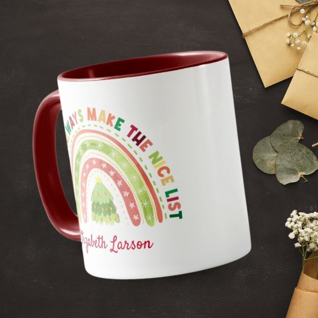 Jul Rainbow Teacher Apprecisions Maroon Mugg (Skapare uppladdad)