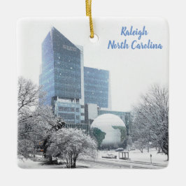 jul Raleigh NC Science Museum Globe Julgransprydnad Keramik