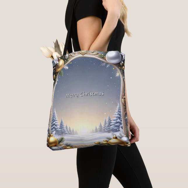 Jul Ram Helgdag Tote Bag Tygkasse (Närbild)
