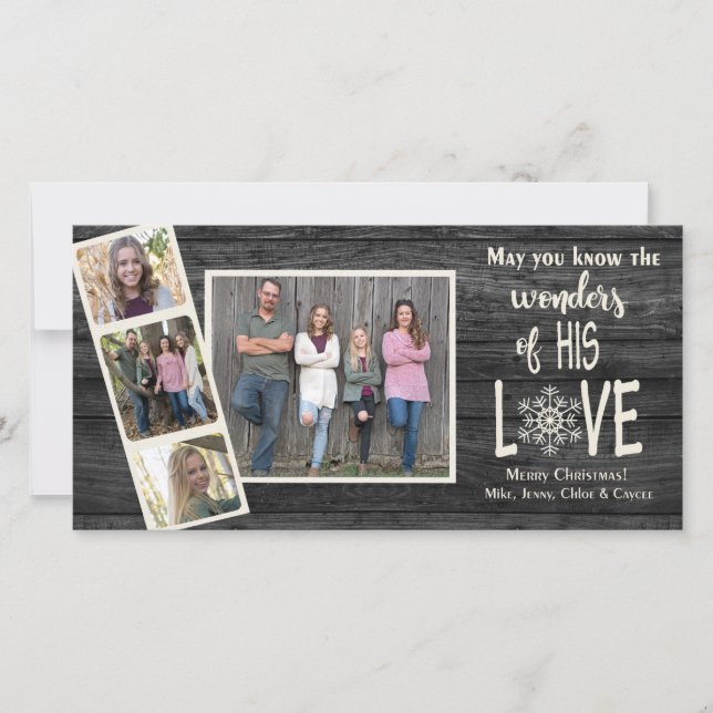 Jul ram på mörk julkort (Framsida)